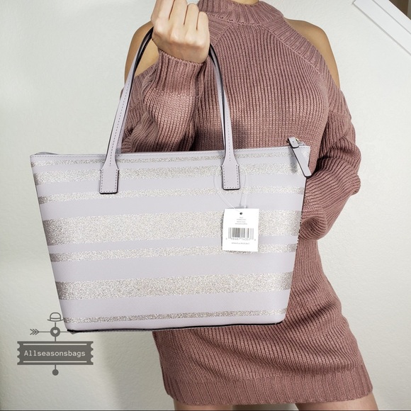 NWT Kate spade HANI Haven lane stripe nouveau tote - Picture 4 of 5